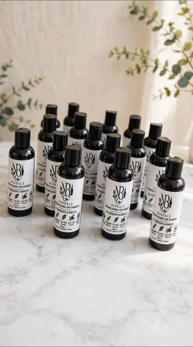NB Herbals herbal shampoo bottles — the same trusted product in new packaging